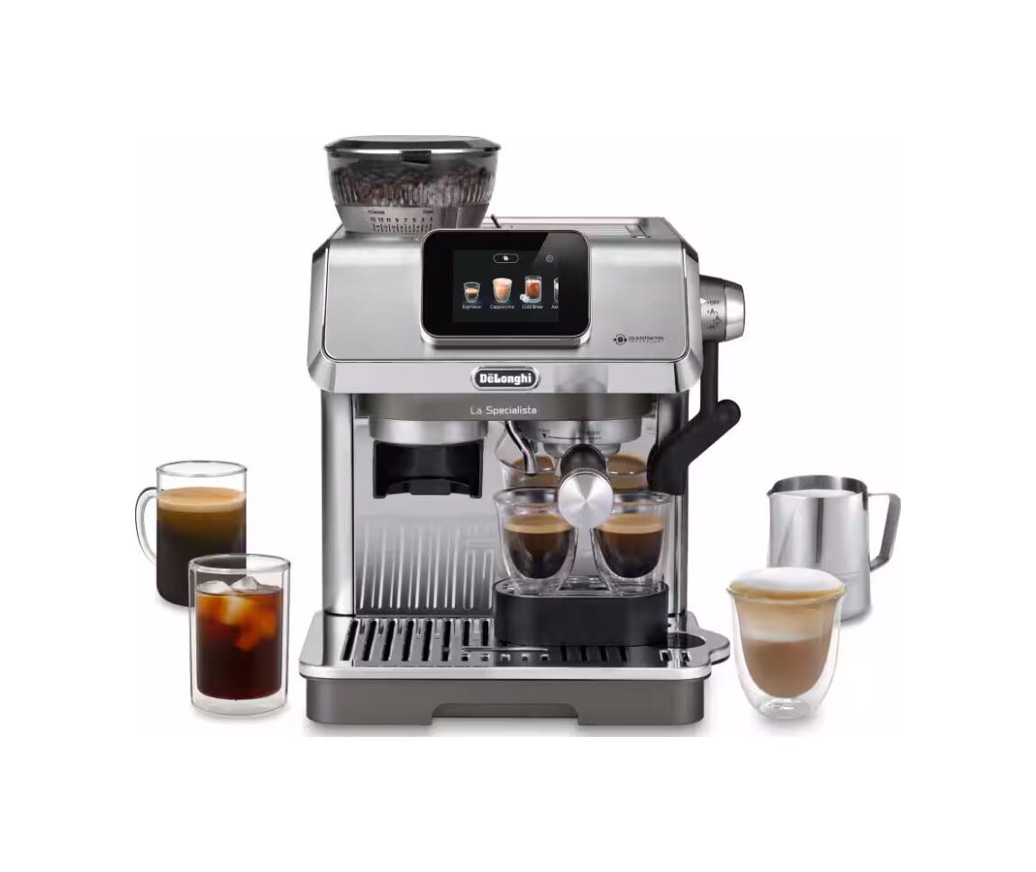 De Longhi EC9455.M La Specialista Touch Macchina da caffè, espresso manuale, macinacaffè integrato, LatteCrema Hot, controllo temperatura