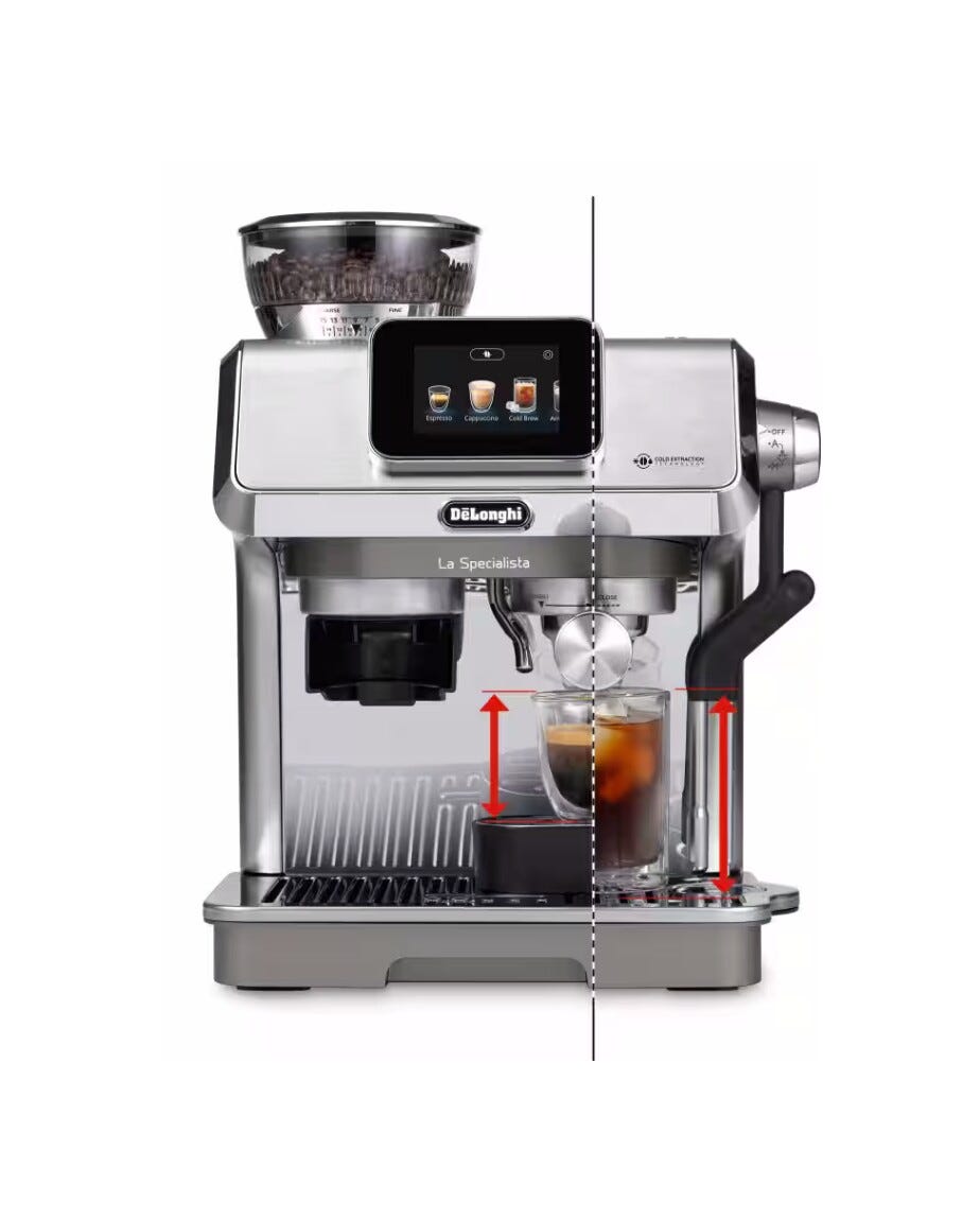 De Longhi EC9455.M La Specialista Touch Macchina da caffè, espresso manuale, macinacaffè integrato, LatteCrema Hot, controllo temperatura