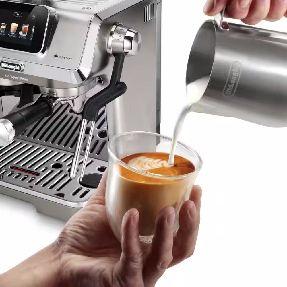 De Longhi EC9455.M La Specialista Touch Macchina da caffè, espresso manuale, macinacaffè integrato, LatteCrema Hot, controllo temperatura