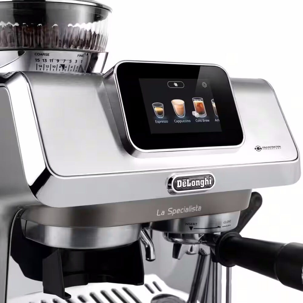 De Longhi EC9455.M La Specialista Touch Macchina da caffè, espresso manuale, macinacaffè integrato, LatteCrema Hot, controllo temperatura