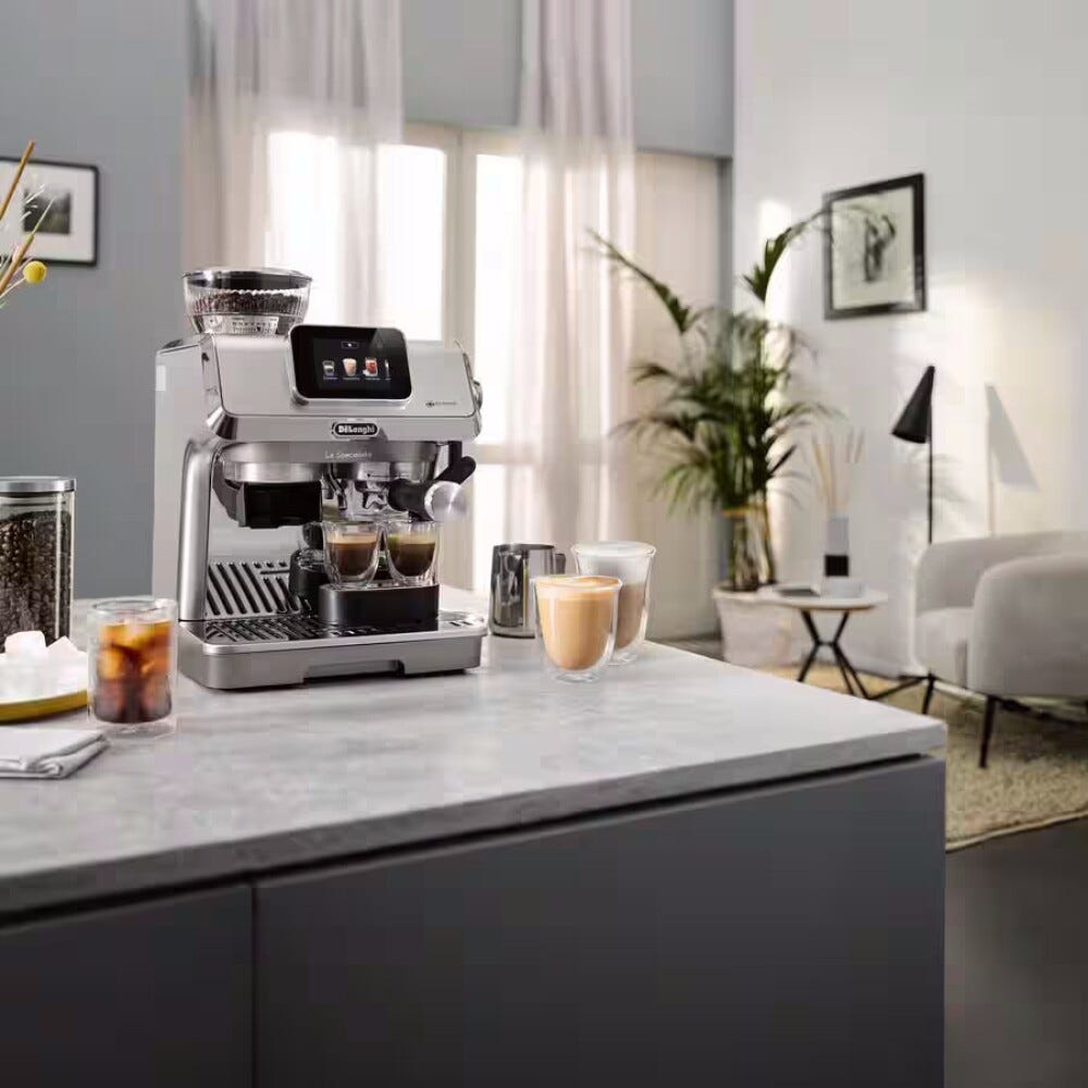De Longhi EC9455.M La Specialista Touch Macchina da caffè, espresso manuale, macinacaffè integrato, LatteCrema Hot, controllo temperatura