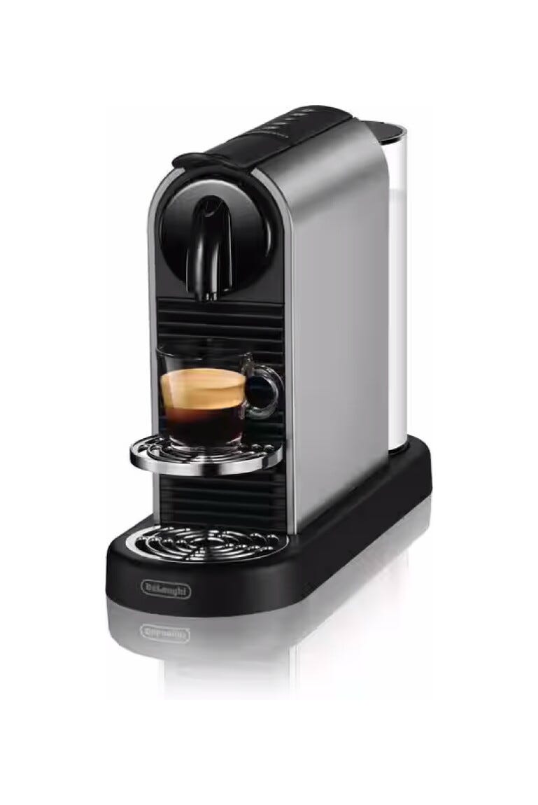 De Longhi EN220.T Citiz Macchina da caffè, 19 bar, design compatto, funzione Flow Stop