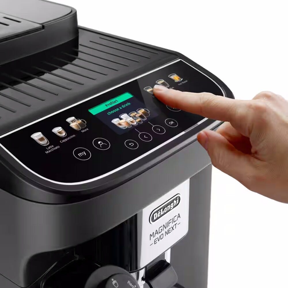 De Longhi ECAM310.60.GB Magnifica Evo Next Macchina da caffè automatica, LatteCrema System, macinacaffè integrato, display LCD