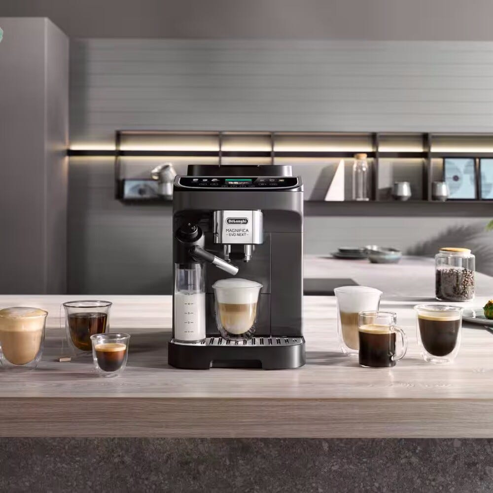 De Longhi ECAM310.60.GB Magnifica Evo Next Macchina da caffè automatica, LatteCrema System, macinacaffè integrato, display LCD