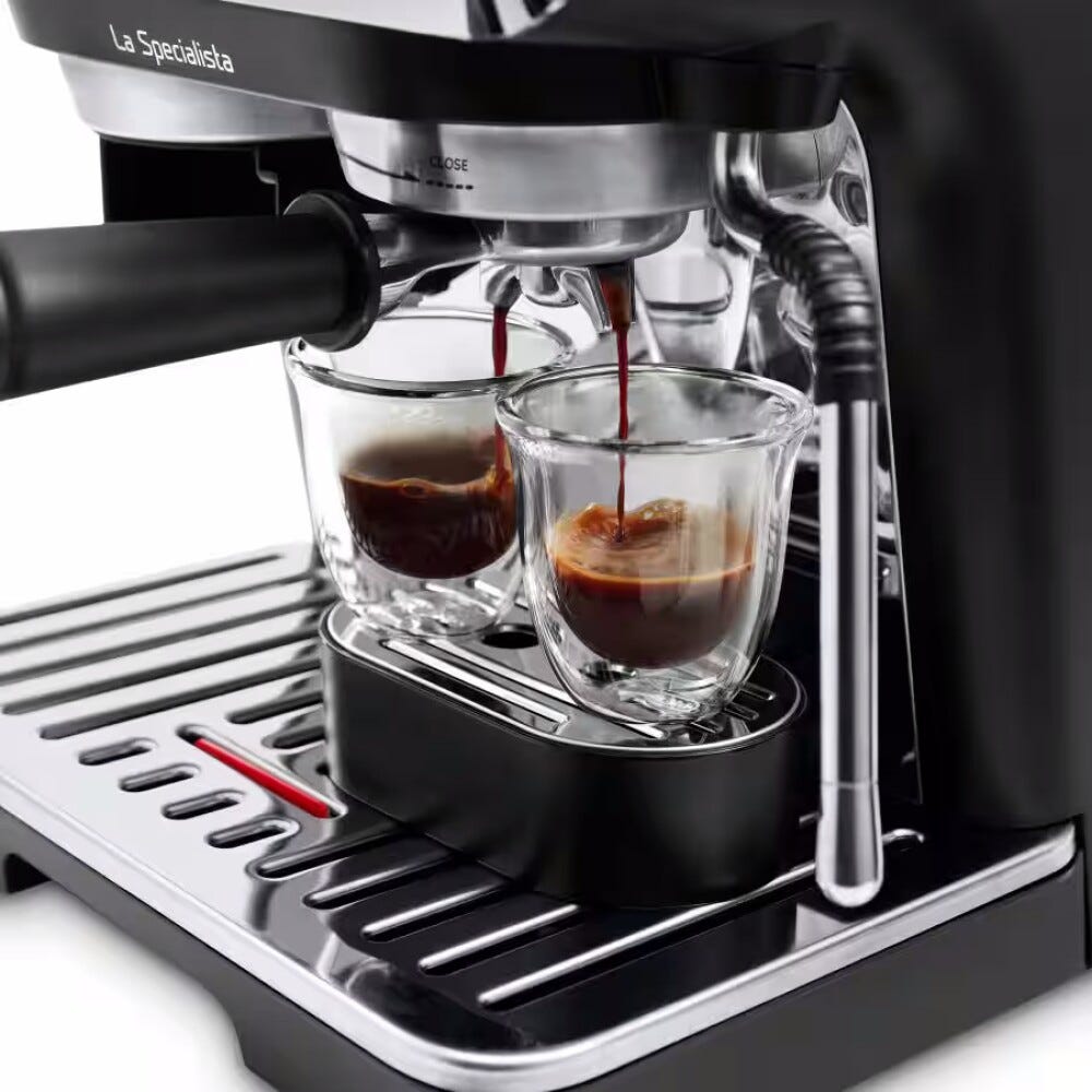 De Longhi EC9155.MB La Specialista Arte Macchina da caffè con macinacaffè integrato, 15 bar, montalatte manuale, design Metal Black