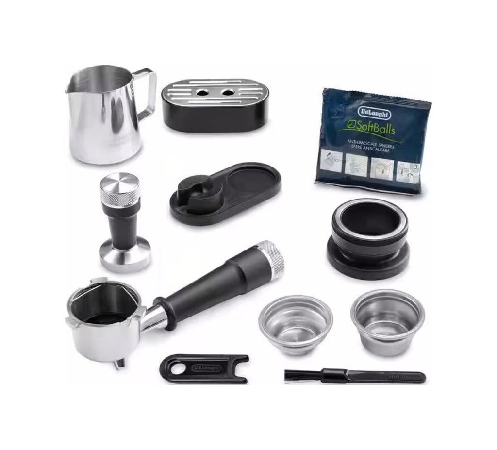 De Longhi EC9155.MB La Specialista Arte Macchina da caffè con macinacaffè integrato, 15 bar, montalatte manuale, design Metal Black
