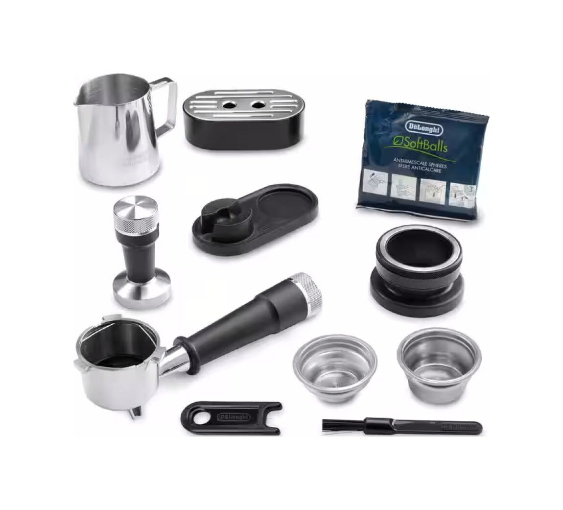 De Longhi EC9155.MB La Specialista Arte Macchina da caffè con macinacaffè integrato, 15 bar, montalatte manuale, design Metal Black
