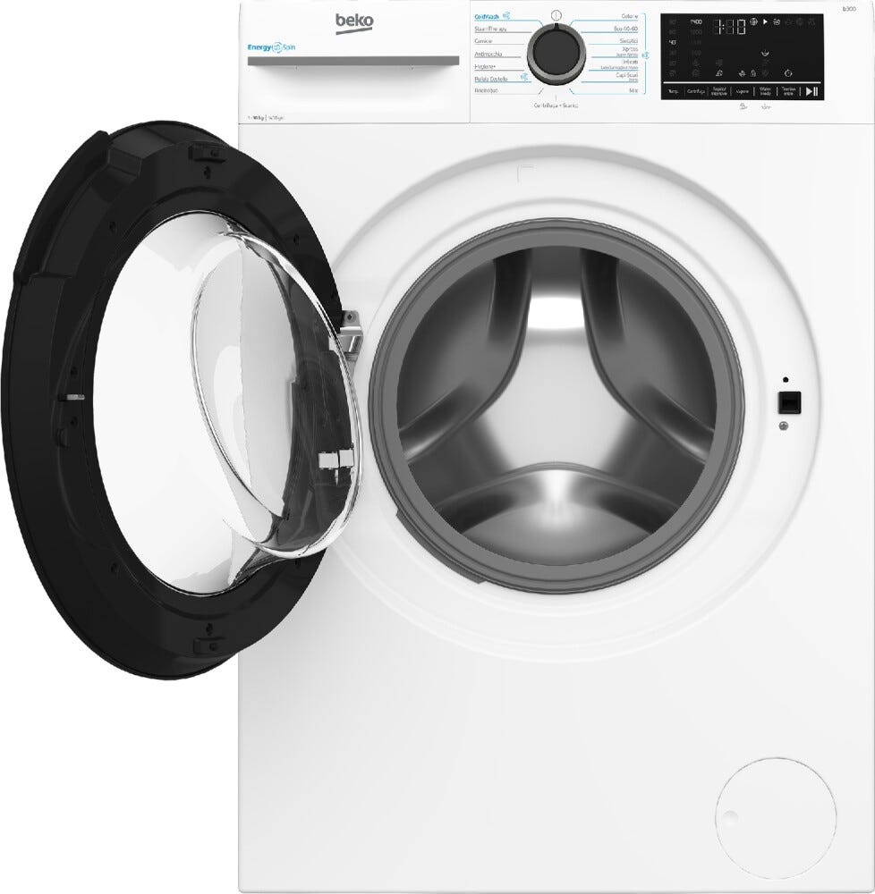 Beko BMW109DB Lavatrice a libera installazione, 10 kg, EnergySpin Steamcure with Refreshment, Bianco