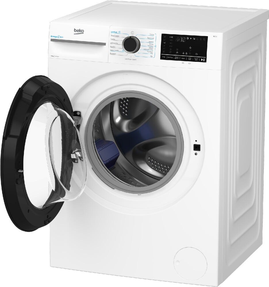 Beko BMW109DB Lavatrice a libera installazione, 10 kg, EnergySpin Steamcure with Refreshment, Bianco
