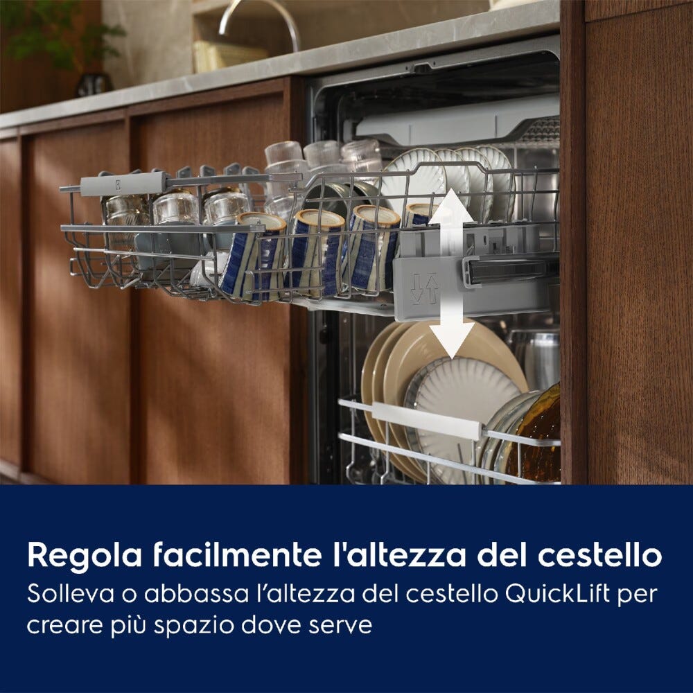 Electrolux KL72B100S serie 700 Lavastoviglie integrata totale, serie 700, 60 cm 13 coperti, AirDry e WaterSmart, cruscotto nero LED/LCD bianchi