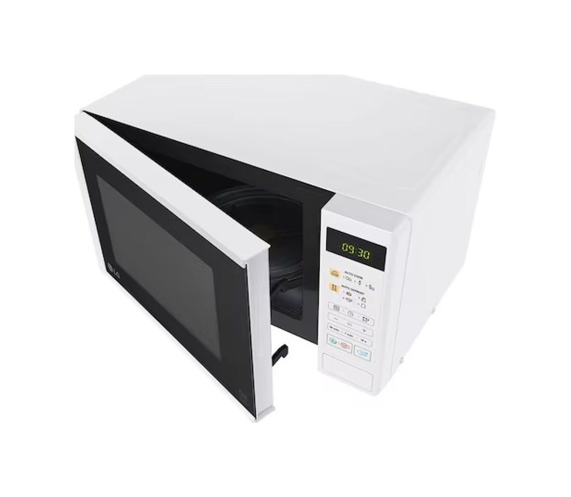 LG MS2042DW Forno a microonde, 20 litri, 700 W; funzione scongelamento; EasyClean; blocco bambini, Bianco