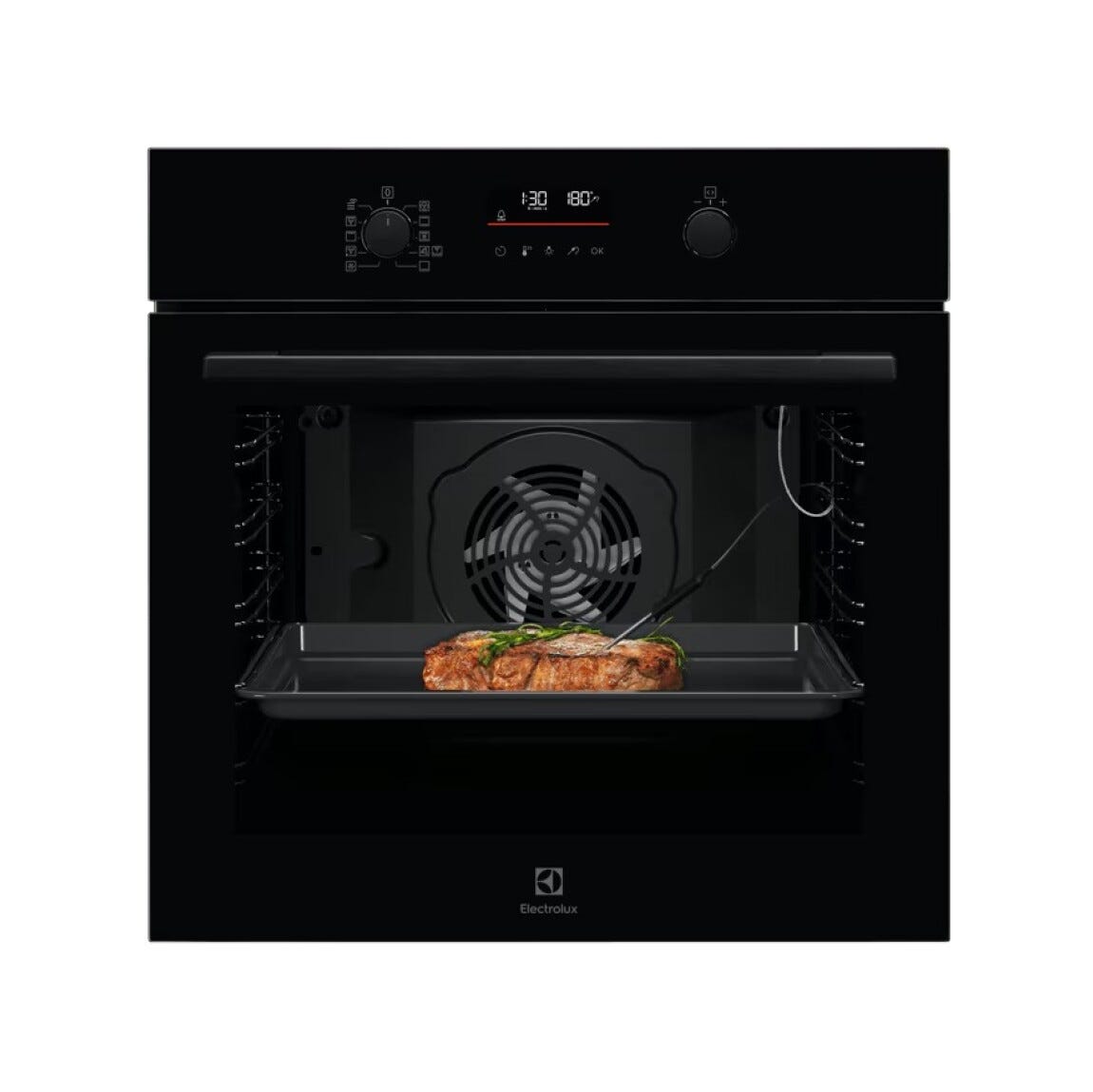 Electrolux LOF6P37Z SenseCook 600 Forno elettrico da incasso SenseCook 600, 72 L, 59 x 56 x 55 cm, termoscopio, pirolisi e AirFry, nero