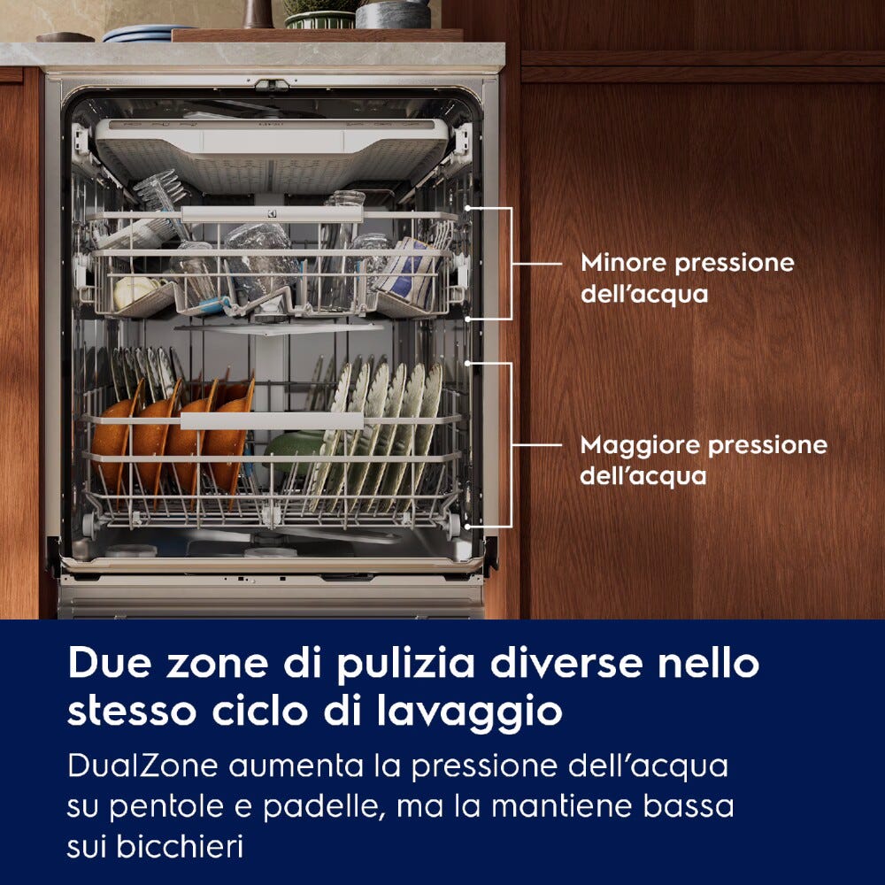 Electrolux KL82B500S Serie 800 Lavastoviglie integrata totale cm 60, 14 coperti, ComfortLift® DualZone AirDry