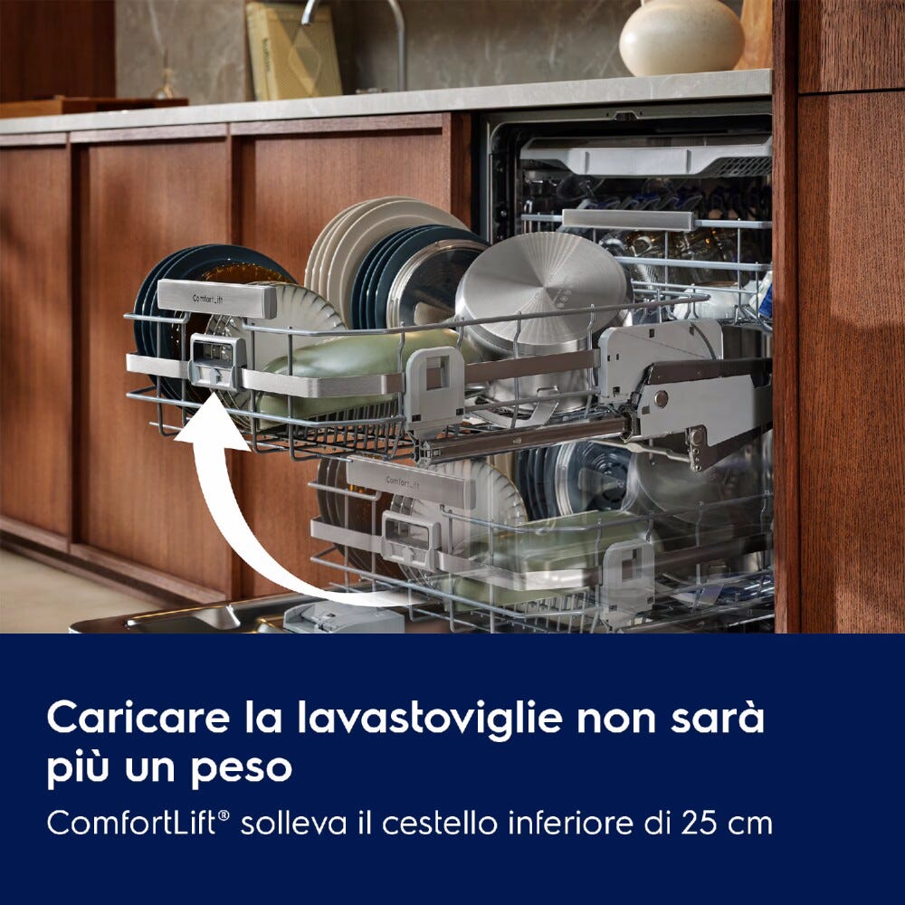 Electrolux KL82B500S Serie 800 Lavastoviglie integrata totale cm 60, 14 coperti, ComfortLift® DualZone AirDry