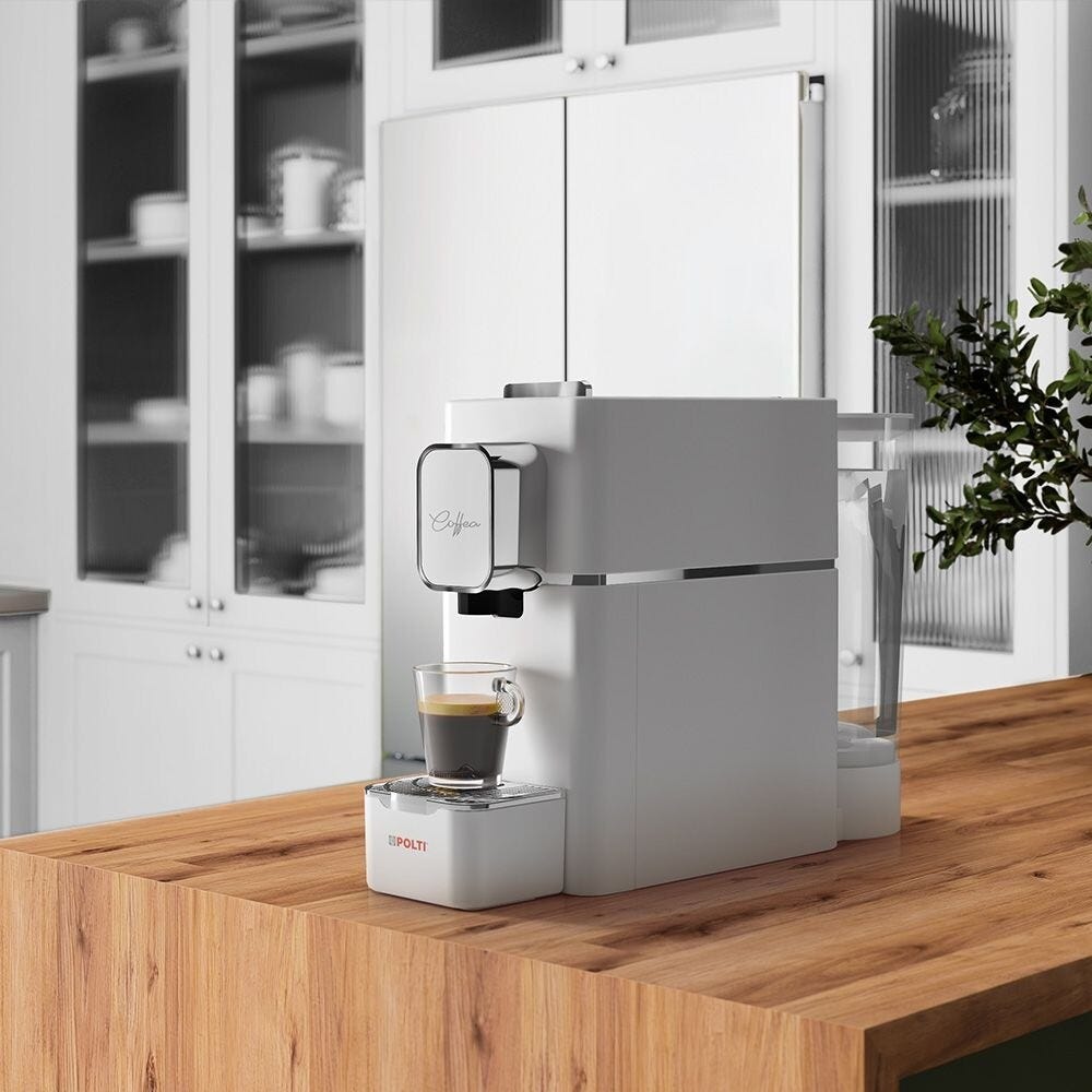 polti PCEU0138 Macchina manuale da caffè a cialde, 15 bar, compatta, serbatoio 1 L, sistema Easy Start