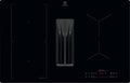 Electrolux KCC83410CK serie 600 Bridge Piano cottura a induzione con cappa integrata cm. 80, 650 m³/h, 4 zone cottura, funzione bridge, Hob2Hood, comandi slider touch, Classe A+, nero