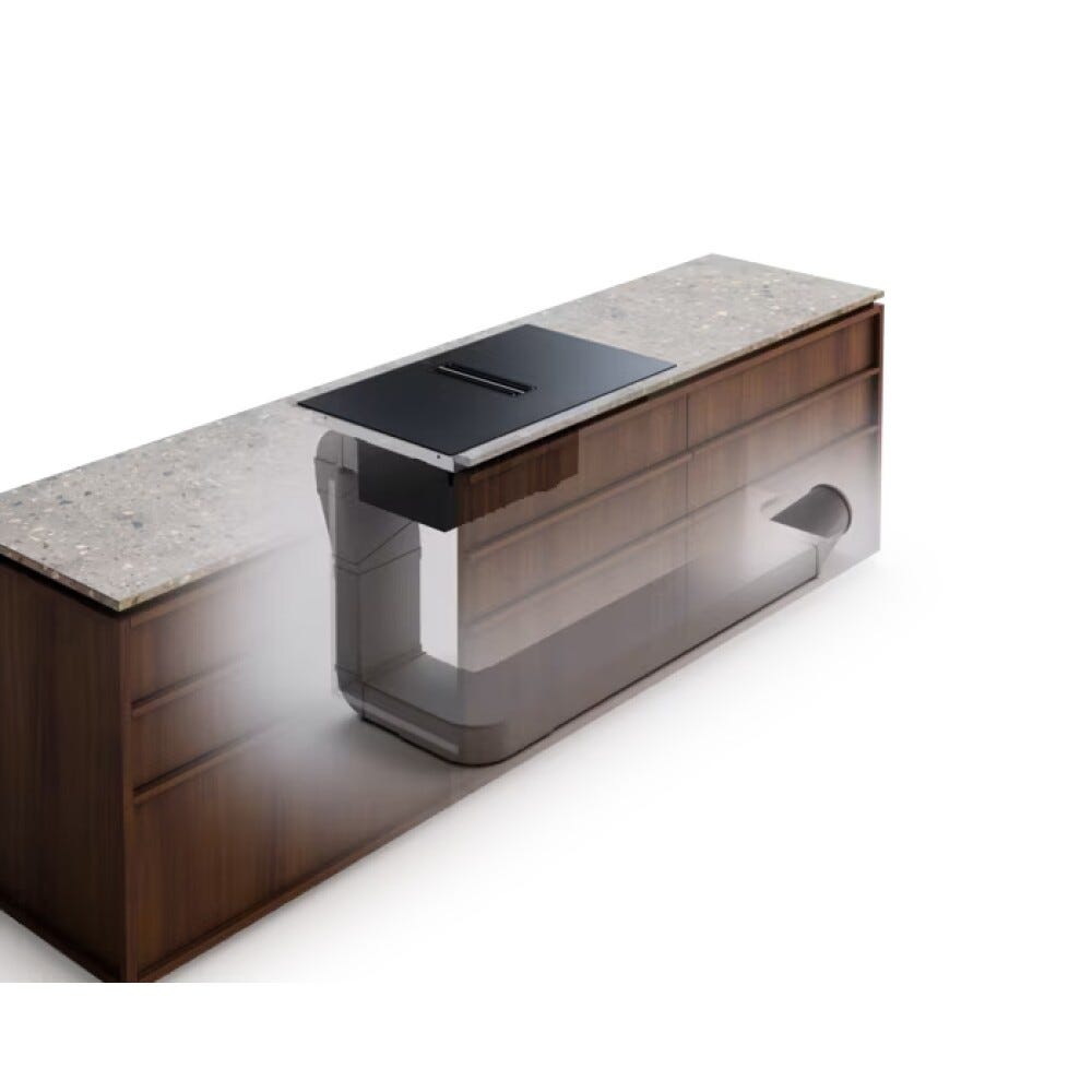 Electrolux KCC83410CK serie 600 Bridge Piano cottura a induzione con cappa integrata cm. 80, 650 m³/h, 4 zone cottura, funzione bridge, Hob2Hood, comandi slider touch, Classe A+, nero