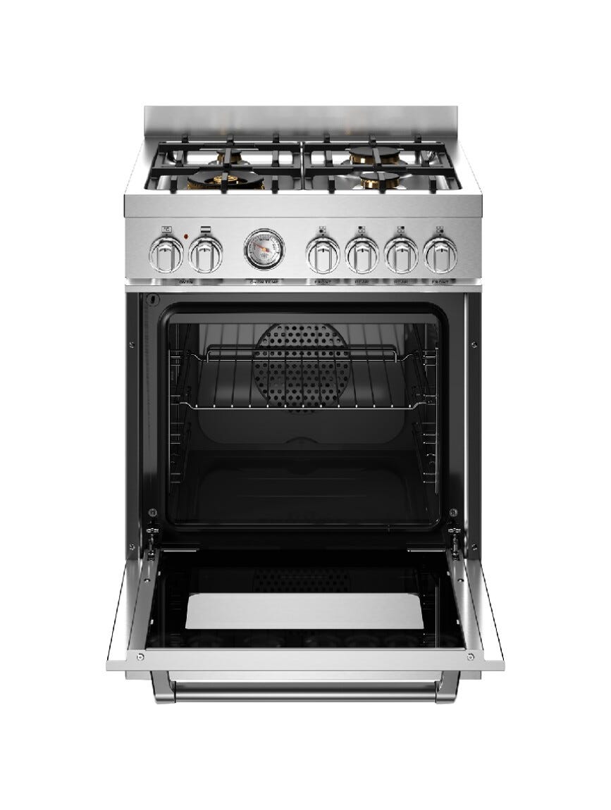 Bertazzoni MAS64L1EXT2 Master Cucina a libera installazione 60 cm, 4 bruciatori, forno elettrico multifunzione 69 L, inox