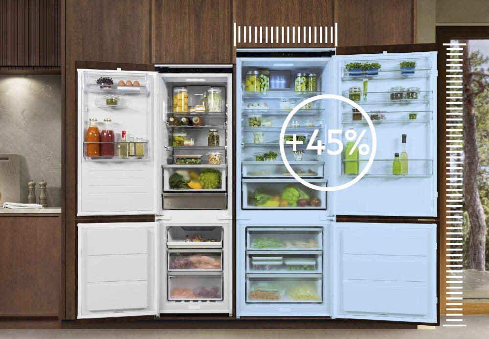 Electrolux KNA7TE75T serie 700 Frigorifero con congelatore da incasso cm. 69, altezza 190, 375 litri, Total No Frost, AI CoolAssist, FastFreeze, classe E