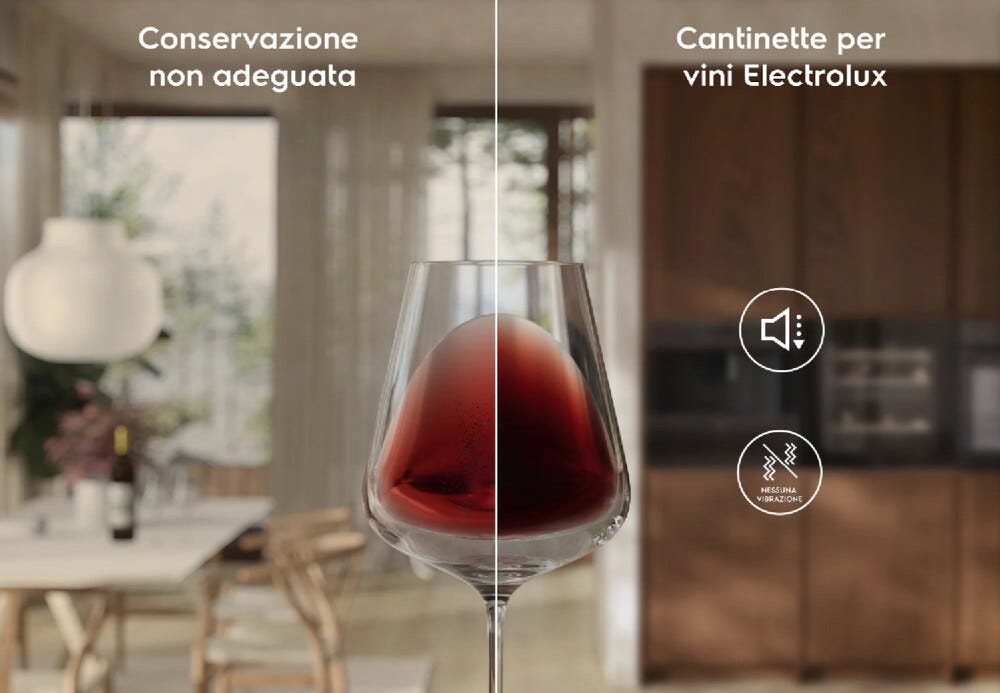 Electrolux EWUD040F8B PURE 700 Cantina vini a libera installazione cm. 59, altezza 82, 40 bottiglie, Dual Zone, nero