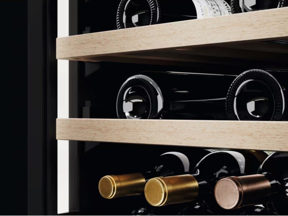 Electrolux EWUD040F8B PURE 700 Cantina vini a libera installazione cm. 59, altezza 82, 40 bottiglie, Dual Zone, nero