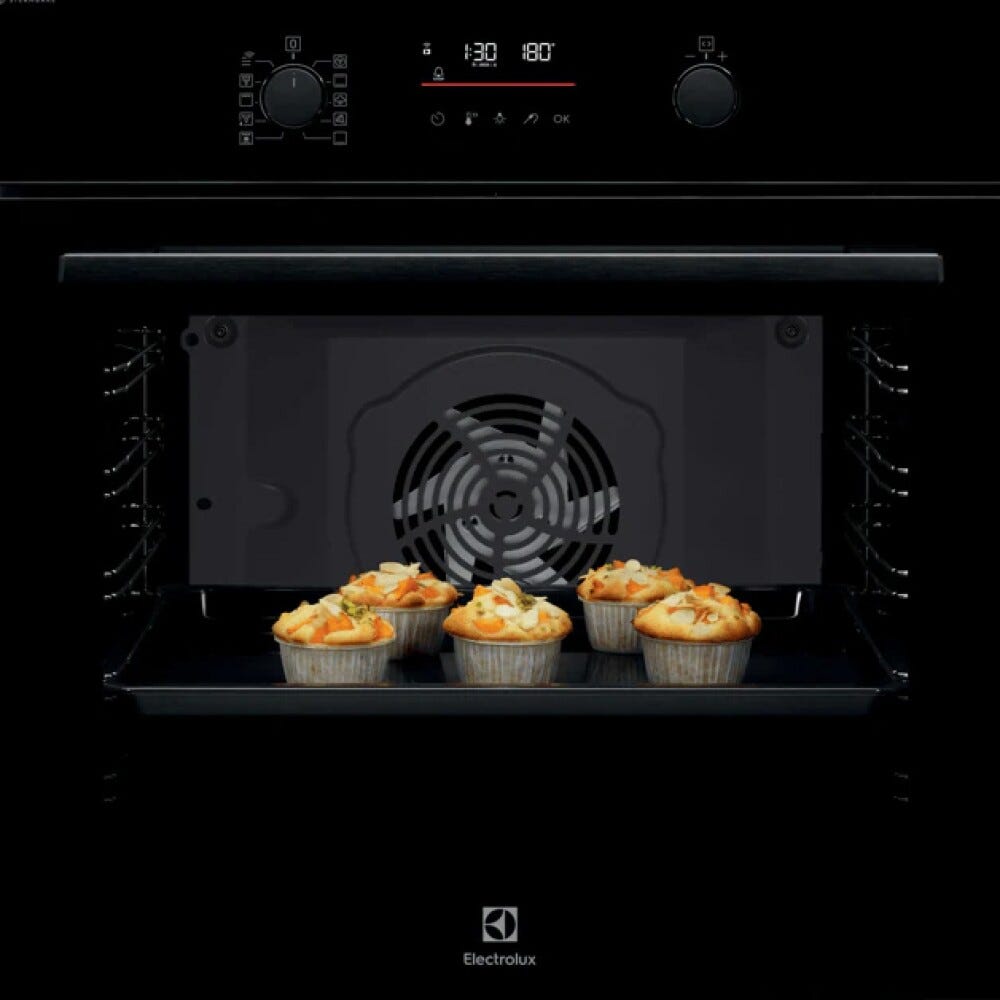 Electrolux LOD6F77WZ serie 600 SteamBake Forno elettrico multifunzione cm. 60, 72 litri, funzione pizza, funzione vapore, manopole a scomparsa, pulizia idrolitica, termosonda, WiFi, nero