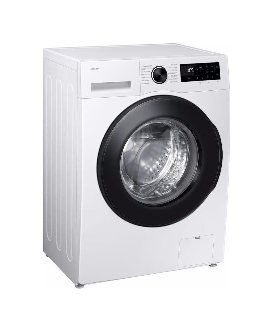 Samsung WW80FG5L32AEET Lavatrice a carica frontale a libera installazione 8 kg, Classe A, AI Ecobubble™, Bubble Shot, Digital Inverter, Bianco