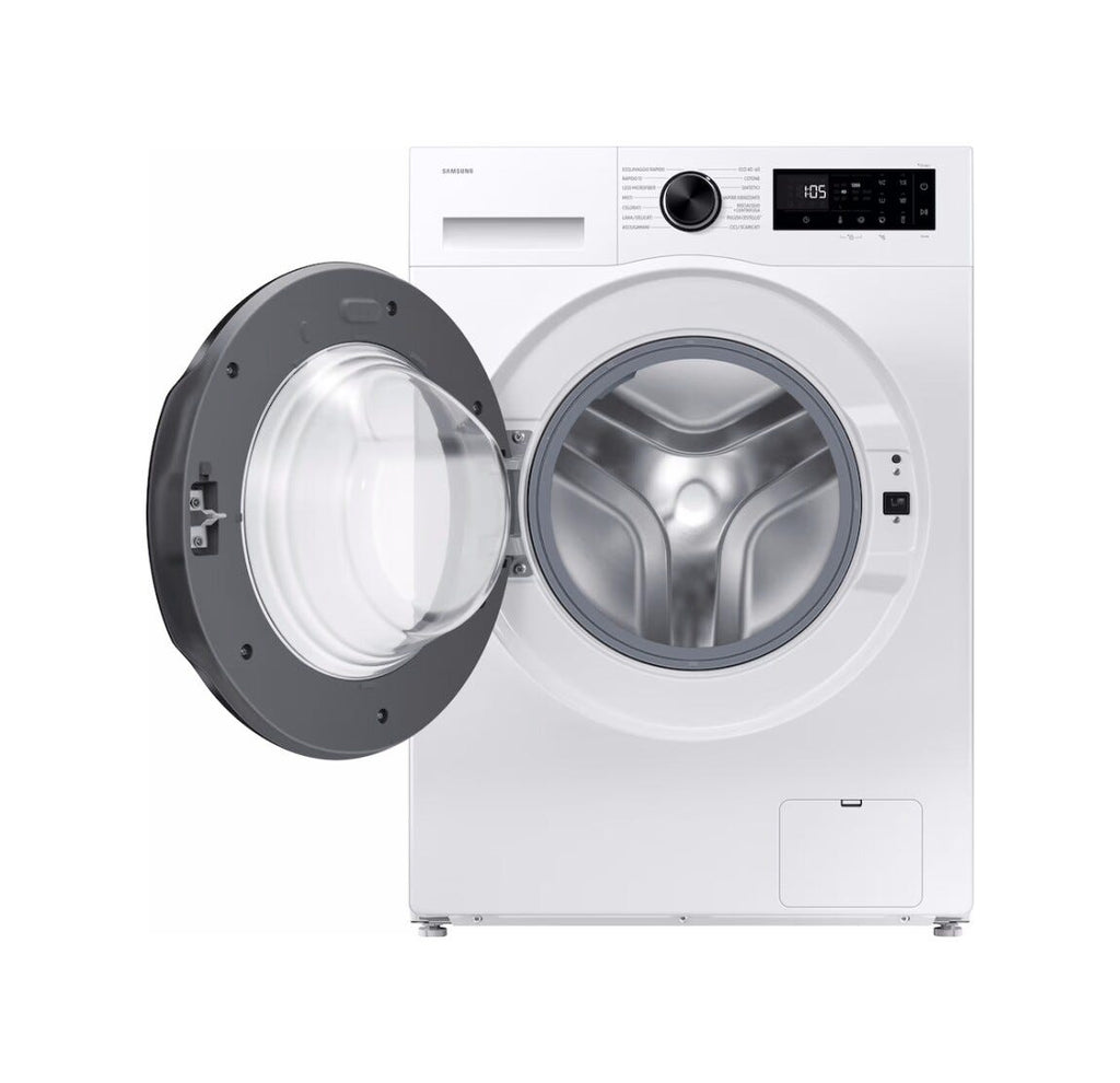 Samsung WW80FG5L32AEET Lavatrice a carica frontale a libera installazione 8 kg, Classe A, AI Ecobubble™, Bubble Shot, Digital Inverter, Bianco