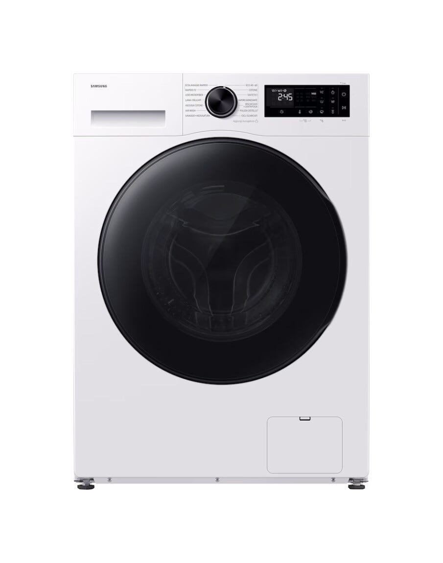 Samsung WD90HG5U34 Lavasciuga a carica frontale a libera installazione 9 kg lavaggio/6 kg asciugatura, Classe A, AI Ecobubble™, Bubble Shot, Digital Inverter, Biammco