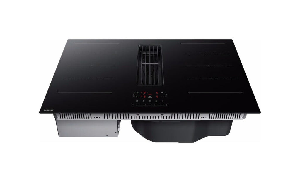 Samsung CC90H84JADUR Piano cottura a induzione 90 cm, cappa integrata, Anti-Scratch Glass, AI Control, finitura Matte Black