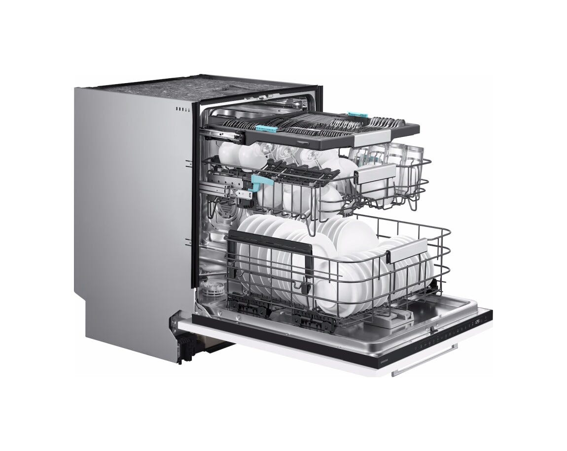Samsung DW80H77NAB0U1 Lavastoviglie da incasso integrata totale, 14 coperti, AI Wash, 3rd Rack Washing System, Auto Open, Classe A