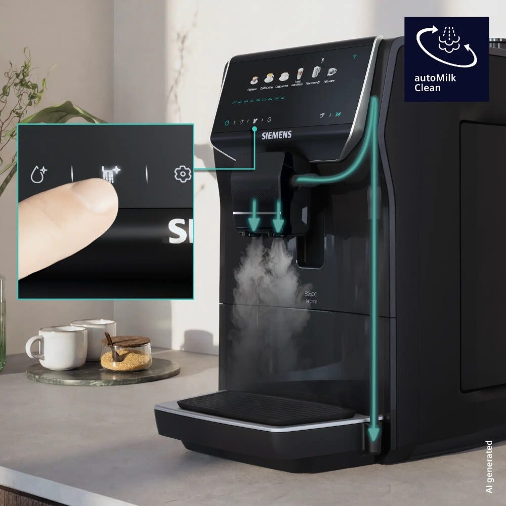 Siemens TP551E19 Macchina da caffè automatica, coffeeSelect, oneTouch DoubleCup, Nero