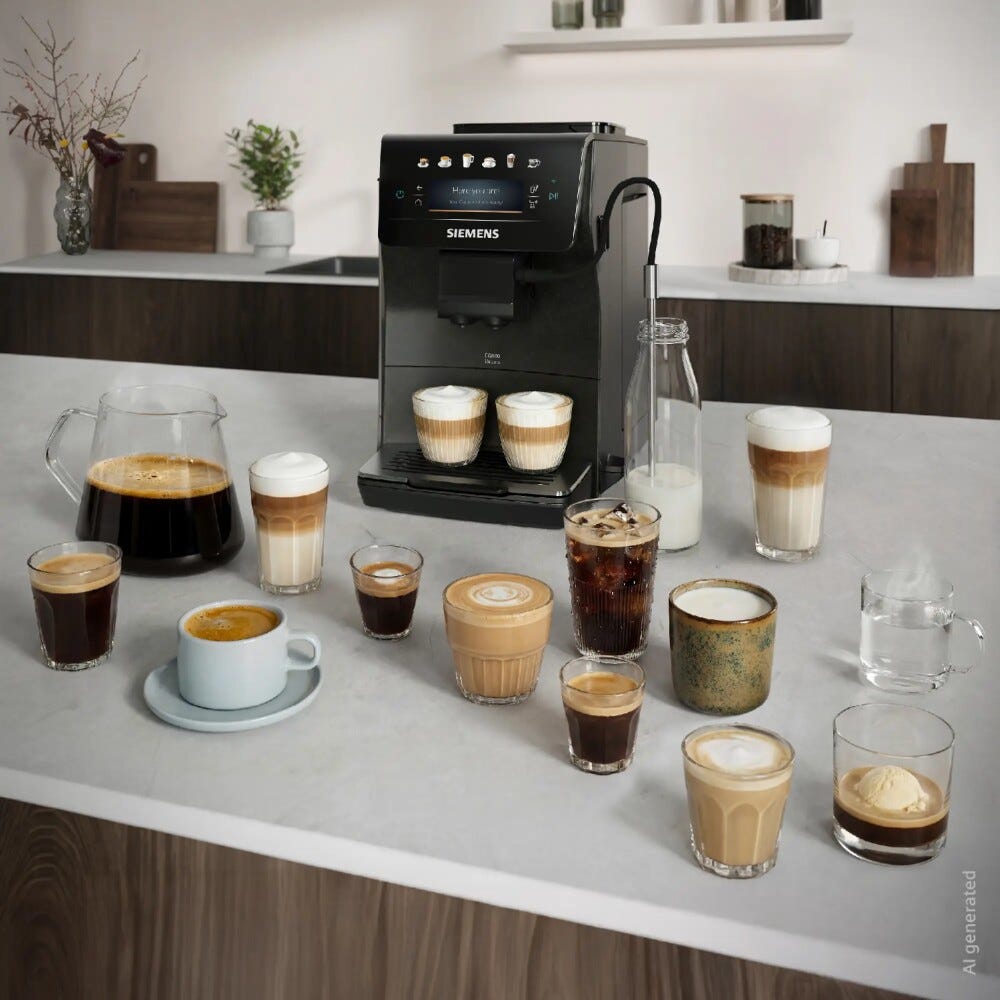 Siemens TP603E08 Macchina da caffè automatica, serbatoio 1,8 L, quickCup, coffeeWorld, Cold Brew, Nero