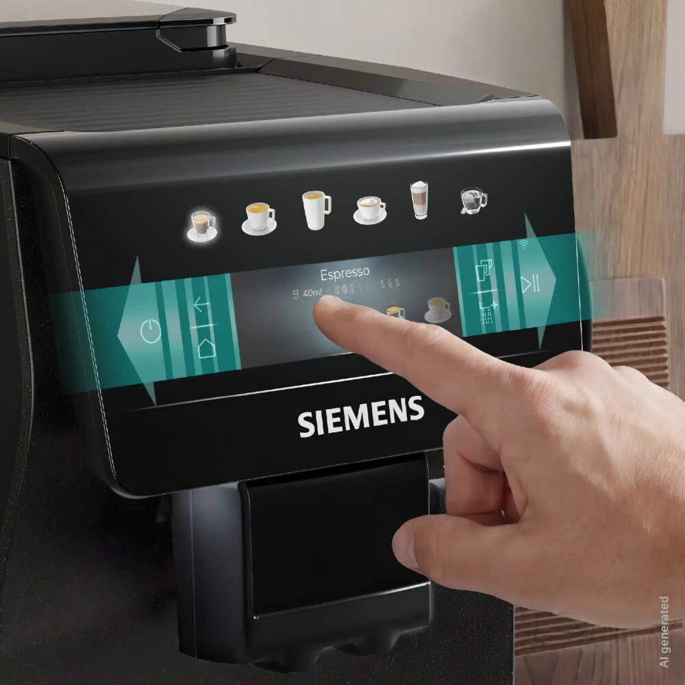 Siemens TP603E08 Macchina da caffè automatica, serbatoio 1,8 L, quickCup, coffeeWorld, Cold Brew, Nero