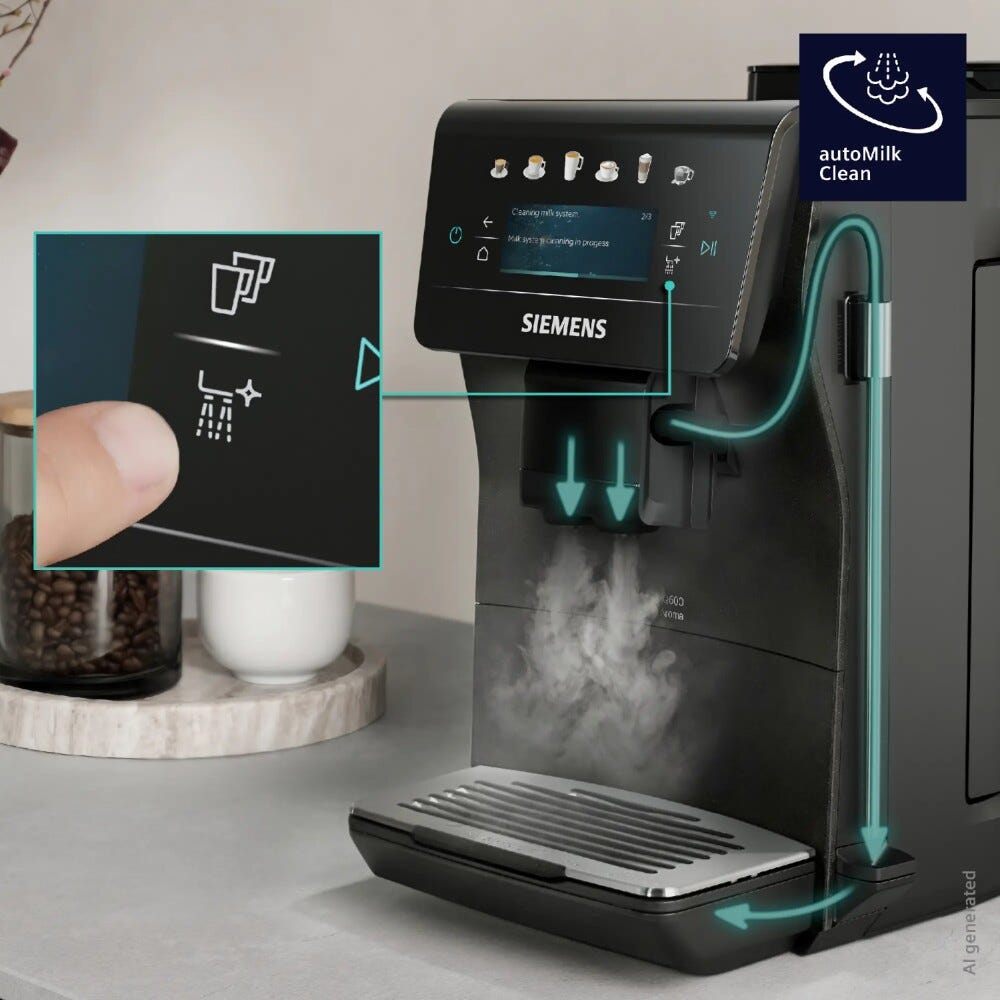 Siemens TP603E08 Macchina da caffè automatica, serbatoio 1,8 L, quickCup, coffeeWorld, Cold Brew, Nero
