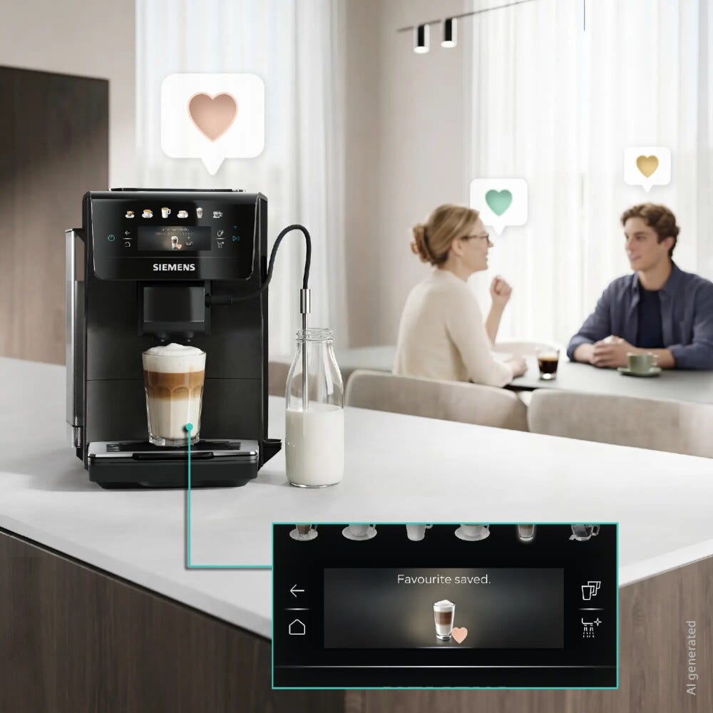 Siemens TP603E08 Macchina da caffè automatica, serbatoio 1,8 L, quickCup, coffeeWorld, Cold Brew, Nero