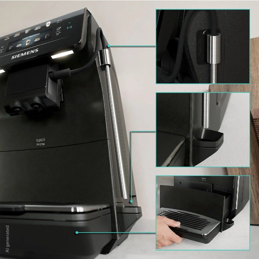 Siemens TP603E08 Macchina da caffè automatica, serbatoio 1,8 L, quickCup, coffeeWorld, Cold Brew, Nero