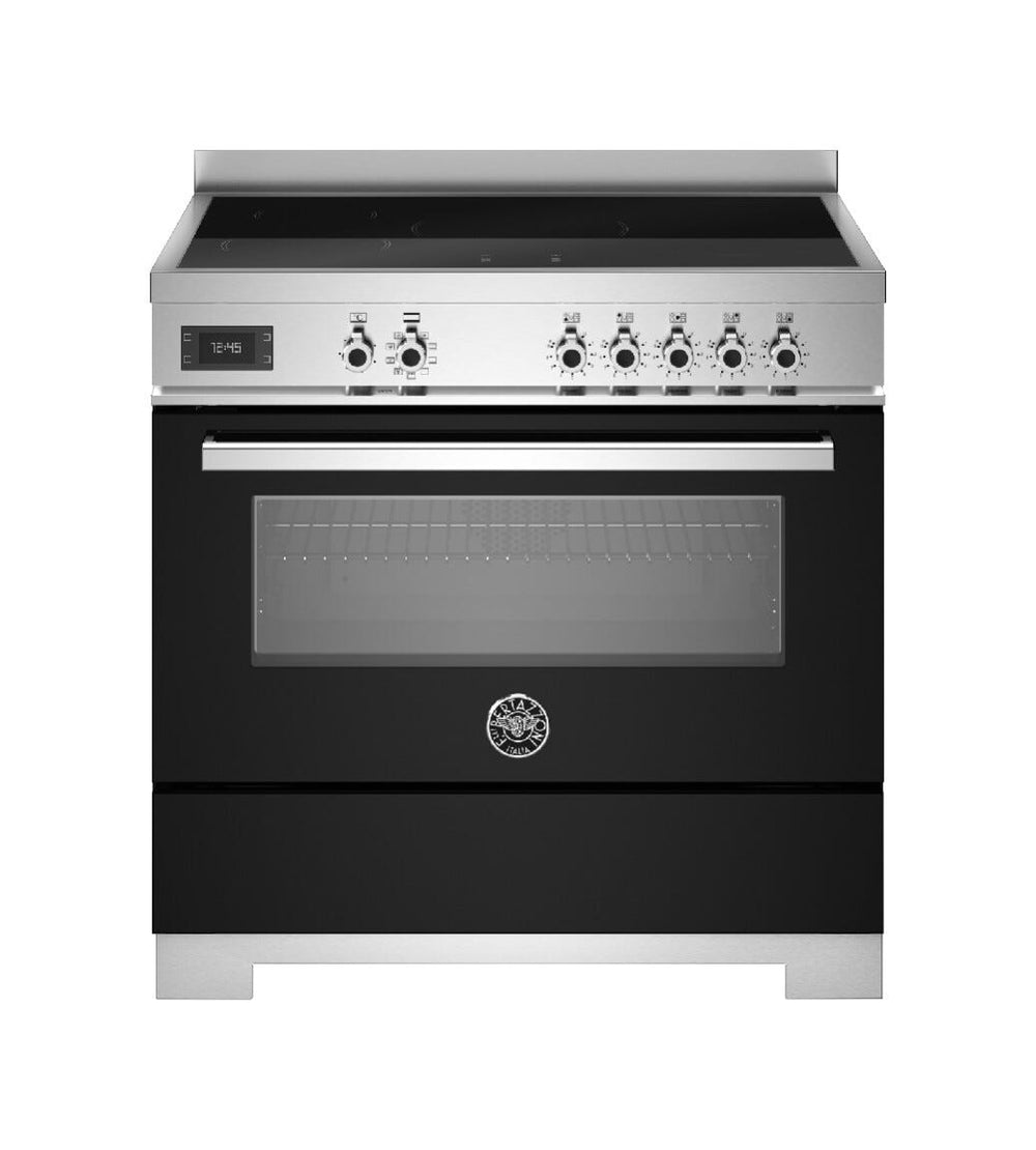 Bertazzoni PRO95I1ENET2 Professional Cucina da accosto Bertazzoni con Forno multifunzione 103 L, piano induzione 5 zone, nero