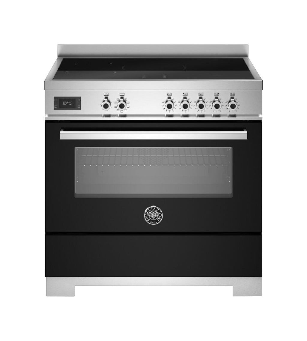 Bertazzoni PRO95I1ENET2 Professional Cucina da accosto Bertazzoni con Forno multifunzione 103 L, piano induzione 5 zone, nero
