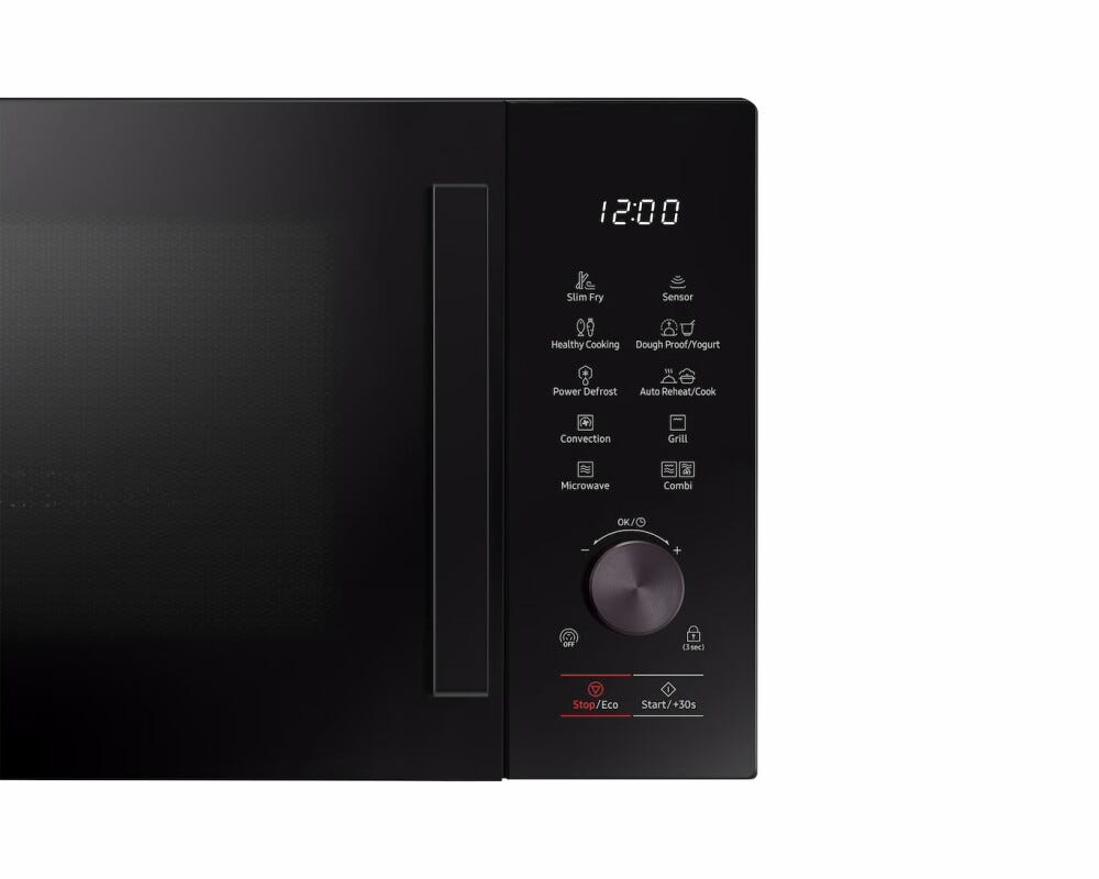 Samsung MC28A5137CK/E1 Forno a microonde combinato, 28 L, Grill + Convezione, 2300 W, SlimFry, Nero