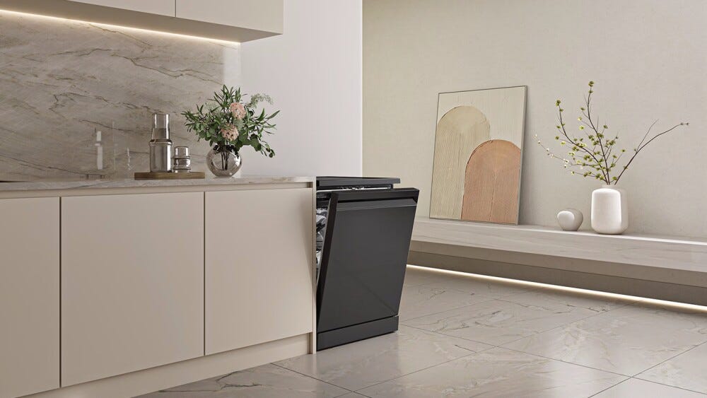 Samsung DW80H73YBFFU1 Lavastoviglie a libera installazione, 14 coperti, classe B, AI Wash, terzo cestello, finitura Antracite