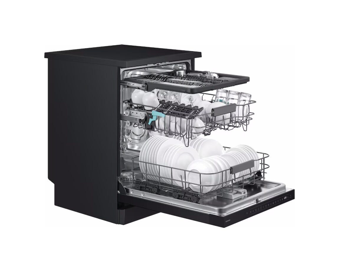 Samsung DW80H73YBFFU1 Lavastoviglie a libera installazione, 14 coperti, classe B, AI Wash, terzo cestello, finitura Antracite