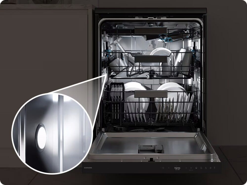 Samsung DW80H73YBFFU1 Lavastoviglie a libera installazione, 14 coperti, classe B, AI Wash, terzo cestello, finitura Antracite