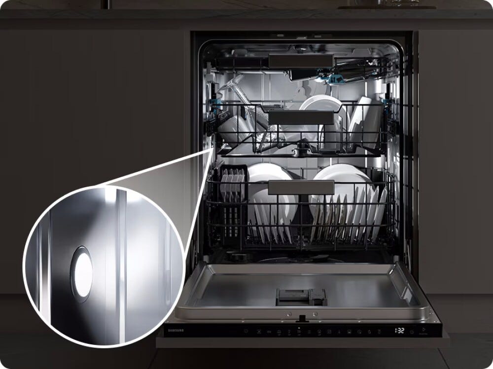 Samsung DW90H79H1B0 Lavastoviglie da incasso integrata totale, 14 coperti, classe A, AI Wash, Auto Open, 9 programmi