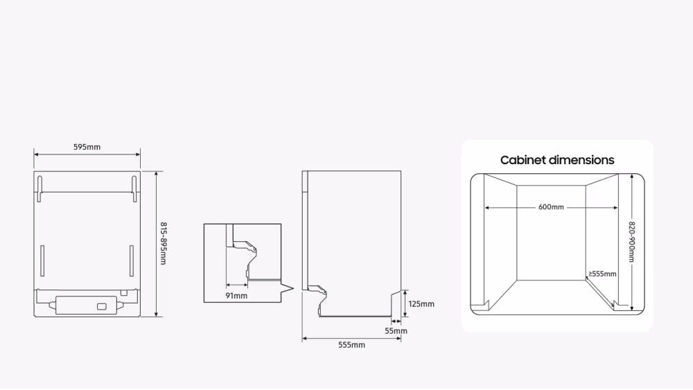 Samsung DW90H79H1B0 Lavastoviglie da incasso integrata totale, 14 coperti, classe A, AI Wash, Auto Open, 9 programmi