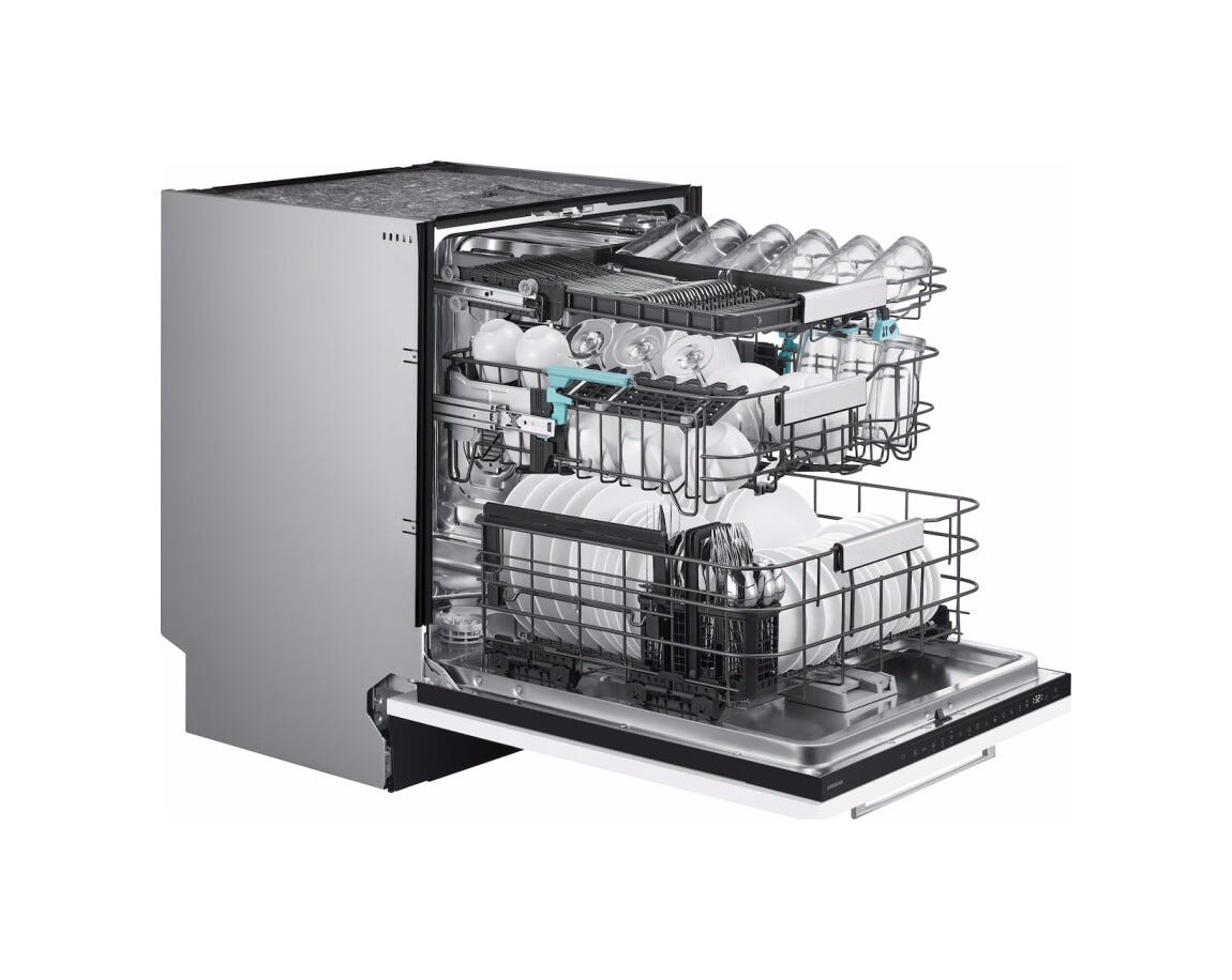 Samsung DW90H79H1B0 Lavastoviglie da incasso integrata totale, 14 coperti, classe A, AI Wash, Auto Open, 9 programmi