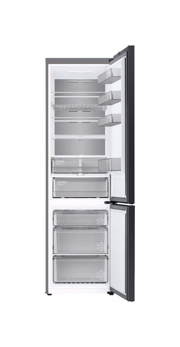 Samsung RB38C7B6AS9 Frigorifero con congelatore a libera installazione 387 L, BESPOKE, classe A, No Frost, Metal Cooling, AI Energy Mode, inox spazzolato