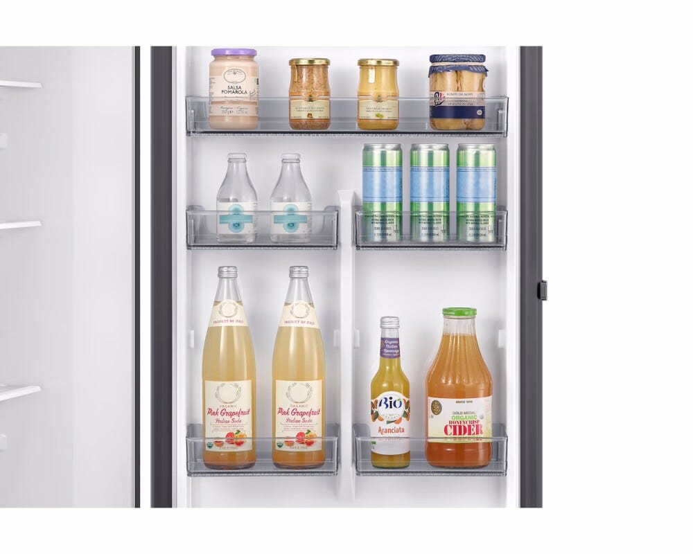 Samsung RR40H39GETEO Frigorifero monoporta a libera installazione 387 L, No Frost, All Around Cooling, classe E, inox spazzolato