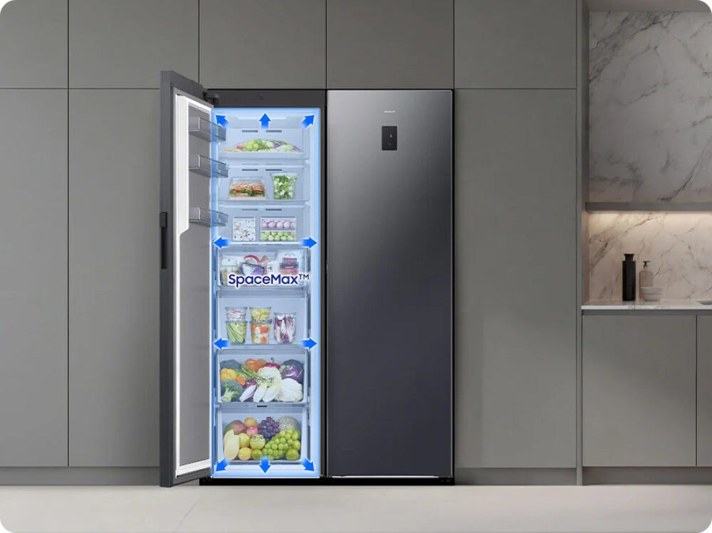 Samsung RZ80H32HDFEO Congelatore monoporta a libera installazione, 323 L, Total No Frost, All Around Cooling, classe D, Grafite