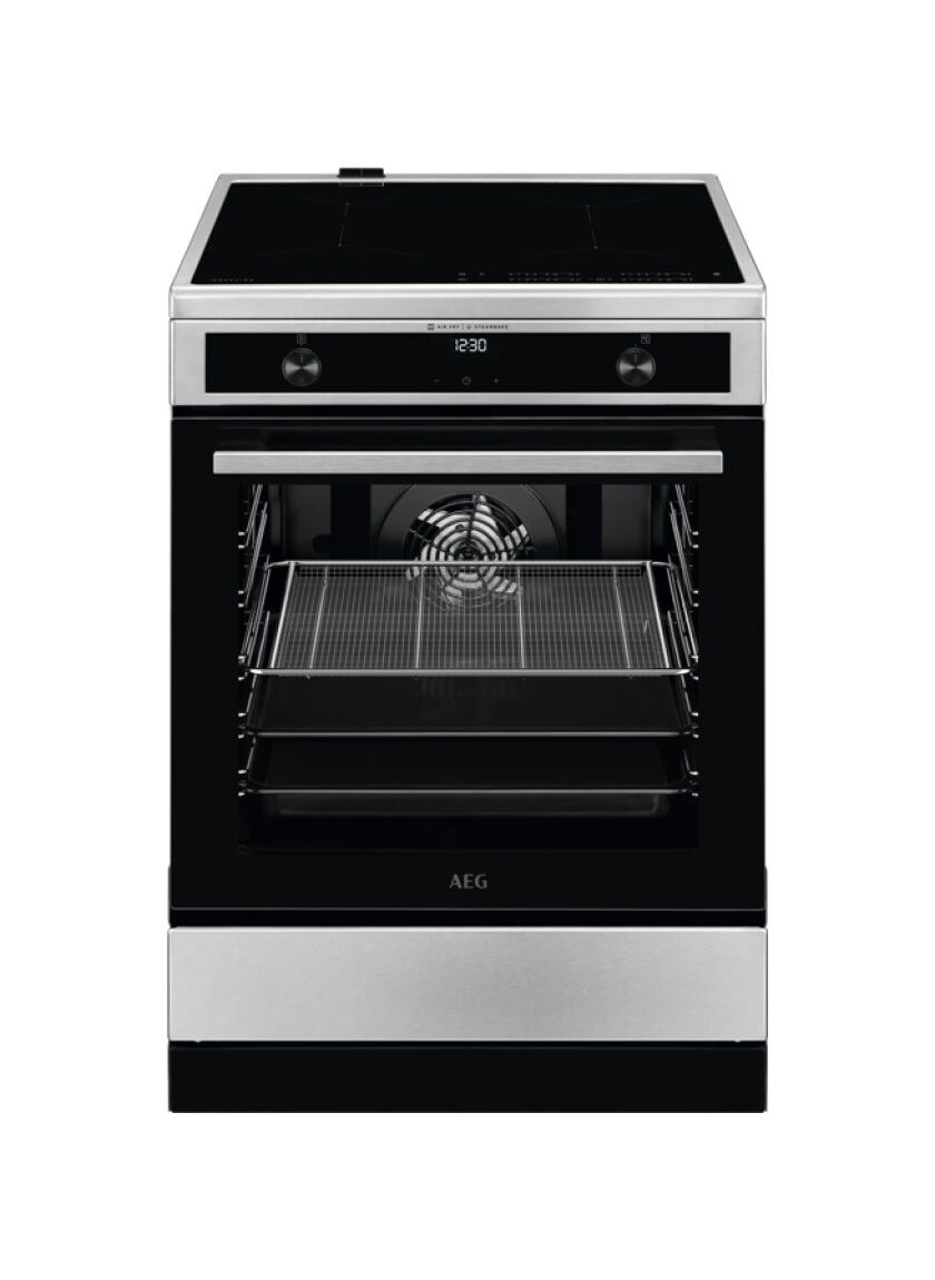 AEG CIB6647ABM Cucina da accosto a induzione, forno SteamBake 73 L, AirFry, classe A, finitura inox